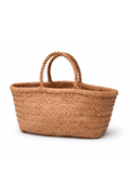 LEATHER BASKET LONG NATURAL S