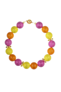 COLLIER TUTTI PLEXI ROSE JAUNE ORANGE - HYPSO PARIS