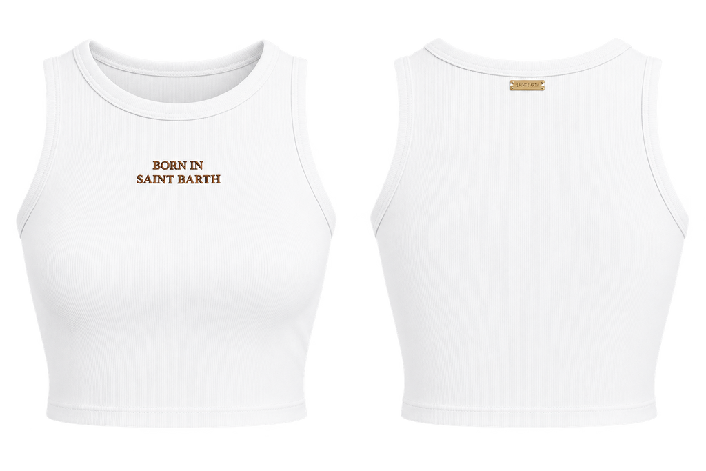 CROP TOP BORN IN SAINT BARTH