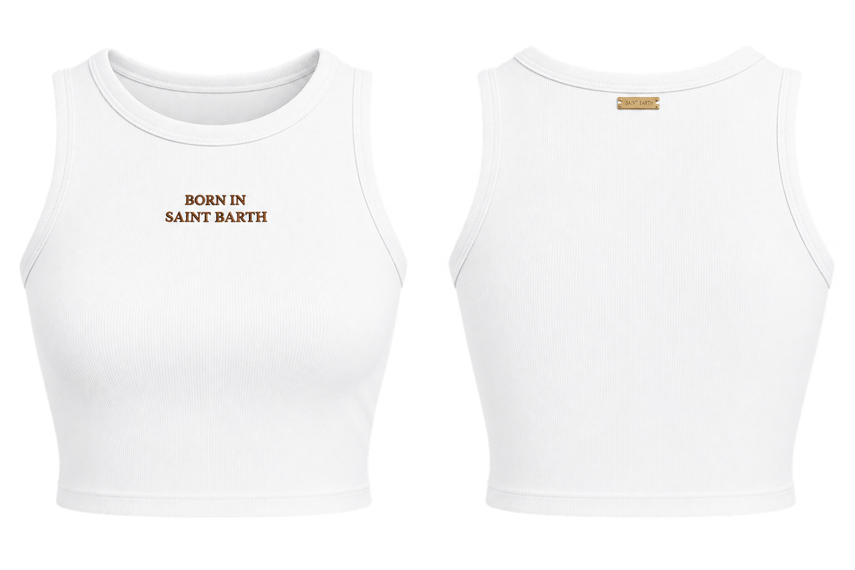 CROP TOP BORN IN SAINT BARTH